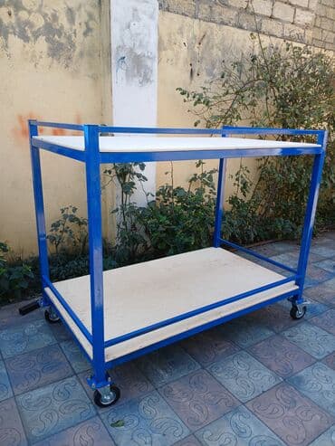 Sənaye tipli mobil rəf/arabası - Konstruksiya: Möhkəm metal karkas lalafo.az -da Sənaye tipli mobil rəf/arabası - Konstruksiya: Möhkəm metal karkas