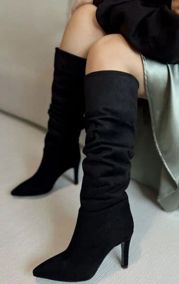 Qadın dizaltı çəkmə – qara, incə dabanlı. Heck geyinilmiyib. razmer lalafo.az -da Qadın dizaltı çəkmə – qara, incə dabanlı. Heck geyinilmiyib. razmer