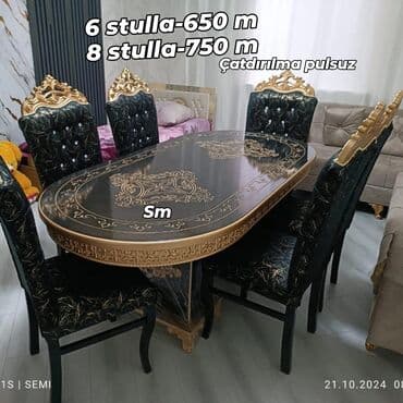 Qonaq otağı üçün, Yeni, Açılmayan, Oval masa, 6 stul lalafo.az -da Qonaq otağı üçün, Yeni, Açılmayan, Oval masa, 6 stul