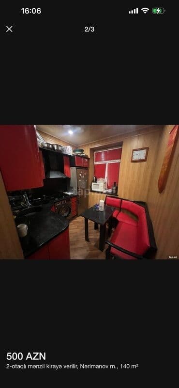 Nərimanov m., 2 otaqlı mənzil kirayə verilir — 140 m² Qiymət: 270 Otaq lalafo.az -da Nərimanov m., 2 otaqlı mənzil kirayə verilir — 140 m² Qiymət: 270 Otaq