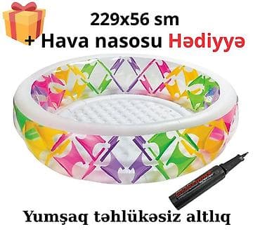 Новый Надувной бассейн Intex, 2.1 - 3 м, 501 - 1000 л at lalafo.az Новый Надувной бассейн Intex, 2.1 - 3 м, 501 - 1000 л