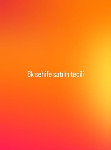 Sosial şəbəkə səhifəsi satılır — 8 000 izləyici. Xüsusiyyətlər: - lalafo.az -da Sosial şəbəkə səhifəsi satılır — 8 000 izləyici. Xüsusiyyətlər: -