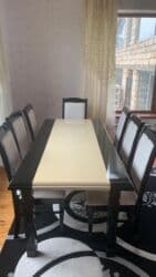 Qonaq otağı üçün, İşlənmiş, Açılmayan, Dördbucaq masa, 8 stul lalafo.az -da Qonaq otağı üçün, İşlənmiş, Açılmayan, Dördbucaq masa, 8 stul