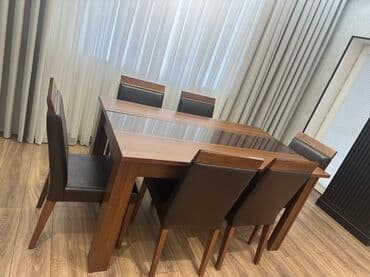 Qonaq otağı üçün, Açılmayan, Dördbucaq masa, 6 stul lalafo.az -da Qonaq otağı üçün, Açılmayan, Dördbucaq masa, 6 stul