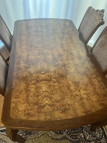 Qonaq otağı üçün, Açılmayan, Oval masa, 6 stul lalafo.az -da Qonaq otağı üçün, Açılmayan, Oval masa, 6 stul