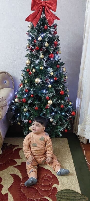 Bəzəkli süni Yeni il şam ağacı seti - Klassik yaşıl süni şam ağacı lalafo.az -da Bəzəkli süni Yeni il şam ağacı seti - Klassik yaşıl süni şam ağacı