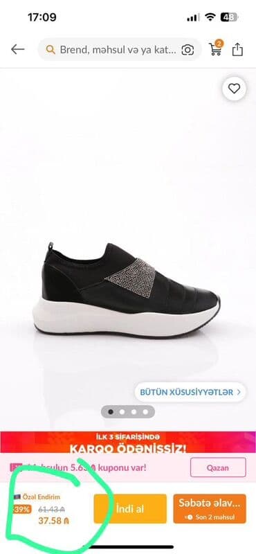 Ölçü: 38, rəng - Qara, Yeni lalafo.az -da Ölçü: 38, rəng - Qara, Yeni