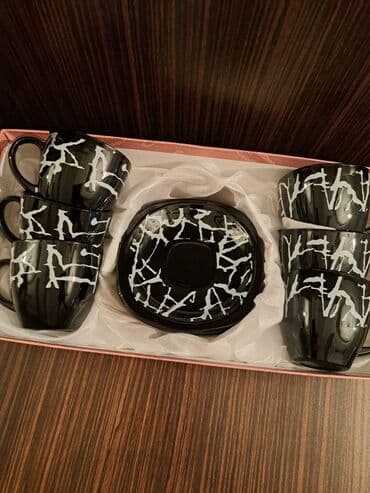 Qəhvə dəsti, rəng - Qara, Keramika, 6 nəfərlik lalafo.az -da Qəhvə dəsti, rəng - Qara, Keramika, 6 nəfərlik