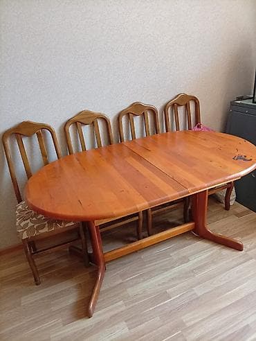 Qonaq otağı üçün, İşlənmiş, Oval masa, 4 stul lalafo.az -da Qonaq otağı üçün, İşlənmiş, Oval masa, 4 stul