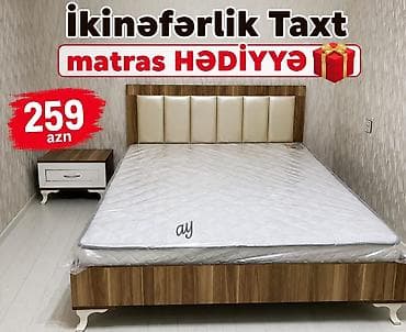 *ikineferlik taxt* 🛏️ Ölçü: 160×200 (matras daxil) 🎨 Rəng seçimi lalafo.az -da *ikineferlik taxt* 🛏️ Ölçü: 160×200 (matras daxil) 🎨 Rəng seçimi