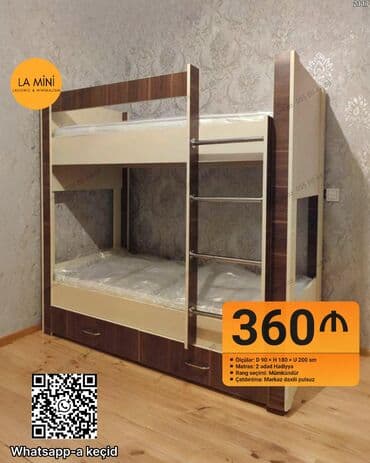 İki mərtəbəli çarpayı – LA MiNi (Laconic & Minimalism) - Ölçülər lalafo.az -da İki mərtəbəli çarpayı – LA MiNi (Laconic & Minimalism) - Ölçülər