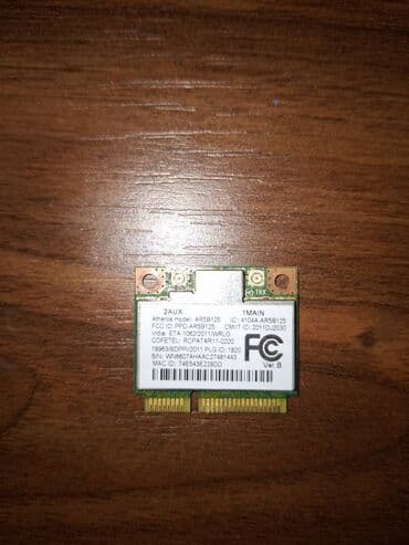 Atheros AR5B125 mini-PCIe Wi-Fi adapteri. 1×1 MIMO konfiqurasiyasında lalafo.az -da Atheros AR5B125 mini-PCIe Wi-Fi adapteri. 1×1 MIMO konfiqurasiyasında