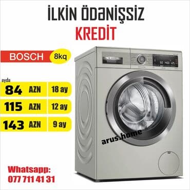 Paltaryuyan maşın Bosch, 8 kq, Avtomat, Kredit var lalafo.az -da Paltaryuyan maşın Bosch, 8 kq, Avtomat, Kredit var