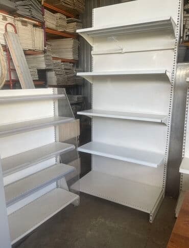 Mağaza vitrin rəfləri – metal karkaslı, modul tipli - Rəng: ağ toz lalafo.az -da — 1 Mağaza vitrin rəfləri – metal karkaslı, modul tipli - Rəng: ağ toz — 1