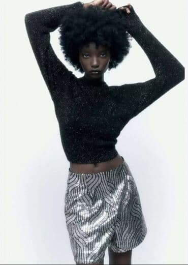 şortlar: Şort, Zara, S, rəng - Gümüşü lalafo.az -da — 2 şortlar: Şort, Zara, S, rəng - Gümüşü — 2