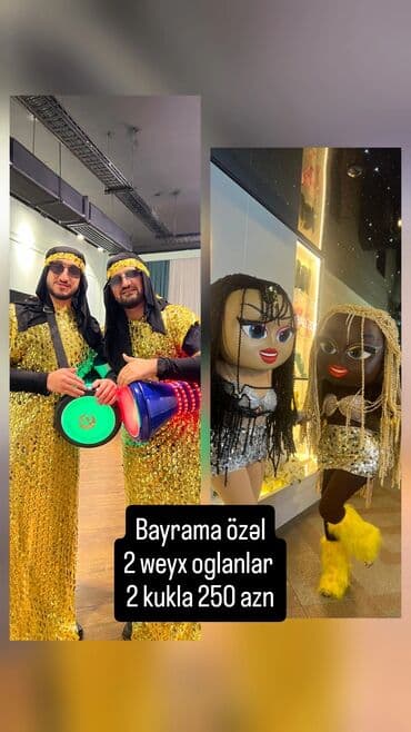 Аниматоры: Bayrama özəl şou xidmətləri inistaqram @sheqritan_show - 2 weyx at lalafo.az — 2 Аниматоры: Bayrama özəl şou xidmətləri inistaqram @sheqritan_show - 2 weyx — 2