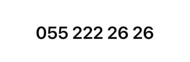 Nömrə kombinasiyası: 055 222 26 26 - Operator kodu: 055 - Asan lalafo.az -da Nömrə kombinasiyası: 055 222 26 26 - Operator kodu: 055 - Asan