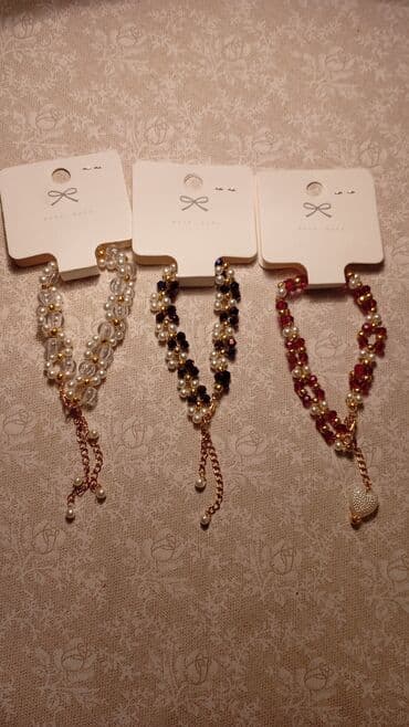 Handmade ikiqat qolbaqlar seti - Modellər: 3 fərqli dizayn – lalafo.az -da Handmade ikiqat qolbaqlar seti - Modellər: 3 fərqli dizayn –