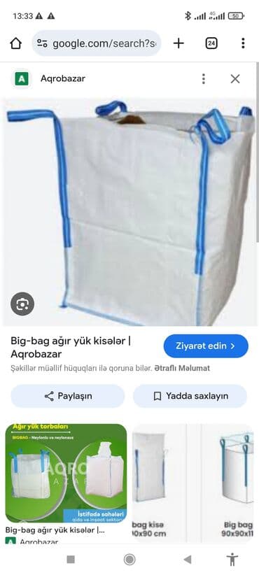 Bığ bağ xarallar 1ton,2ton yarim kisələr 6azn istənilən yerə lalafo.az -da Bığ bağ xarallar 1ton,2ton yarim kisələr 6azn istənilən yerə
