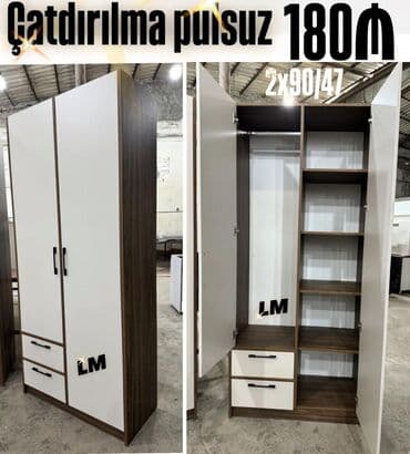 Yeni, Açılan, 2 qapılı Düz dolab lalafo.az -da Yeni, Açılan, 2 qapılı Düz dolab