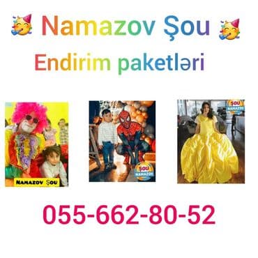 Аниматоры: Namazov Şou – Uşaq tədbirləri üçün əyləncə proqramları - Endirim at lalafo.az — 1 Аниматоры: Namazov Şou – Uşaq tədbirləri üçün əyləncə proqramları - Endirim — 1