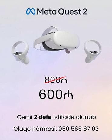VR satılır, cəmi 2 dəfə istifadə olunub, səliqəli vəziyyətdədir at lalafo.az VR satılır, cəmi 2 dəfə istifadə olunub, səliqəli vəziyyətdədir