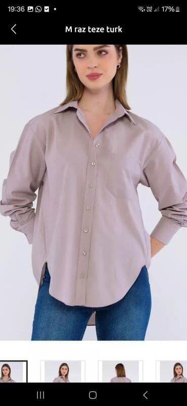 Türk istehsalı qadın köynəyi - Ölçü: M - Rəng: açıq bənövşəyi/boz lalafo.az -da Türk istehsalı qadın köynəyi - Ölçü: M - Rəng: açıq bənövşəyi/boz