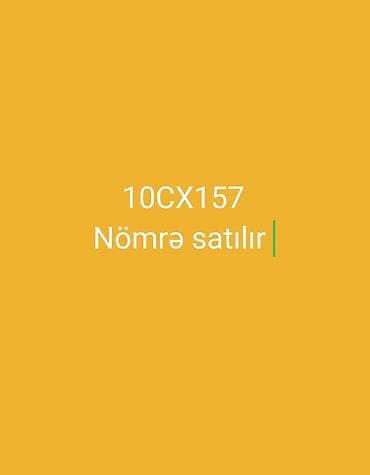Satılır: Avtomobil dövlət qeydiyyat nişanları - 10CX157 - 10XB155 lalafo.az -da Satılır: Avtomobil dövlət qeydiyyat nişanları - 10CX157 - 10XB155