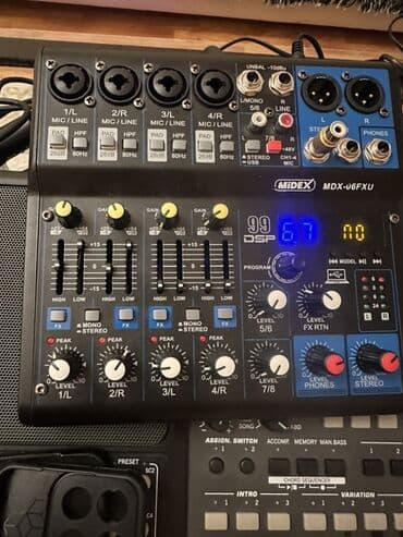 Mikser ses guclendirici MIDEX MDX-U6FXU rəqəmsal effektli audio mikser lalafo.az -da Mikser ses guclendirici MIDEX MDX-U6FXU rəqəmsal effektli audio mikser