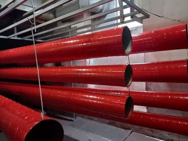 Qırmızı rəngdə spiral hava kanalları - Material: qalvanizli polad lalafo.az -da Qırmızı rəngdə spiral hava kanalları - Material: qalvanizli polad