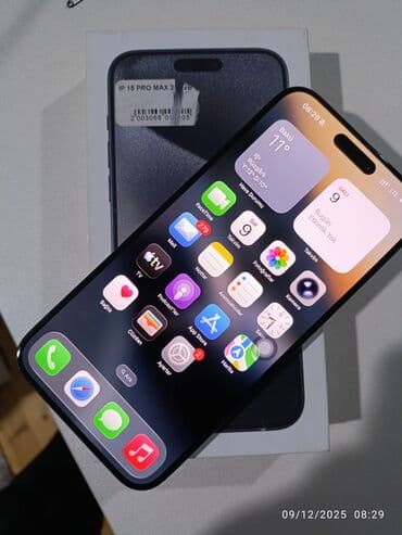 IPhone 15 Pro Max, 256 GB, Qara, Face ID lalafo.az -da IPhone 15 Pro Max, 256 GB, Qara, Face ID