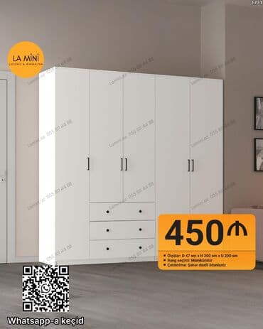 Açılan, 6 qapı Düz dolab, Qarderob, paltar dolabı lalafo.az -da Açılan, 6 qapı Düz dolab, Qarderob, paltar dolabı