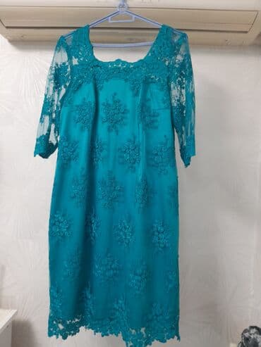 Tünd firuzəyi rəngdə zərif ziyafət/libas paltarı. - Material: atlas lalafo.az -da Tünd firuzəyi rəngdə zərif ziyafət/libas paltarı. - Material: atlas