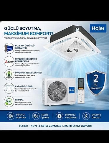 Haier kaset tipli kondisioner – güclü soyutma, maksimum komfort! Əsas at lalafo.az Haier kaset tipli kondisioner – güclü soyutma, maksimum komfort! Əsas