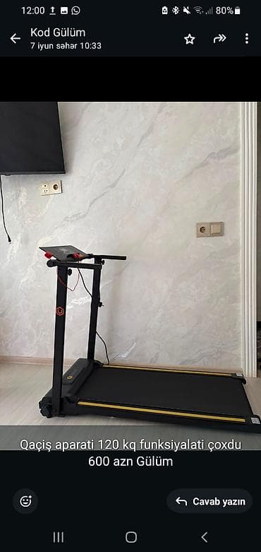Qaçış aparatı – evdə kardio və fitness üçün kompakt elektrikli lalafo.az -da Qaçış aparatı – evdə kardio və fitness üçün kompakt elektrikli