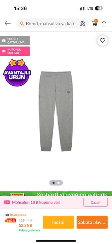 İdman dəsti, Puma, M, rəng - Boz lalafo.az -da İdman dəsti, Puma, M, rəng - Boz