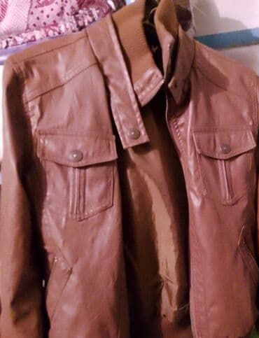 Qadın üçün dəri gödəkcə (unisex görünüşlü) qəhvəyi dəri görünümlü lalafo.az -da Qadın üçün dəri gödəkcə (unisex görünüşlü) qəhvəyi dəri görünümlü