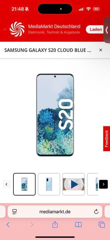 Samsung Galaxy S20, 128 GB, rəng - Mavi, Sənədlərlə lalafo.az -da Samsung Galaxy S20, 128 GB, rəng - Mavi, Sənədlərlə