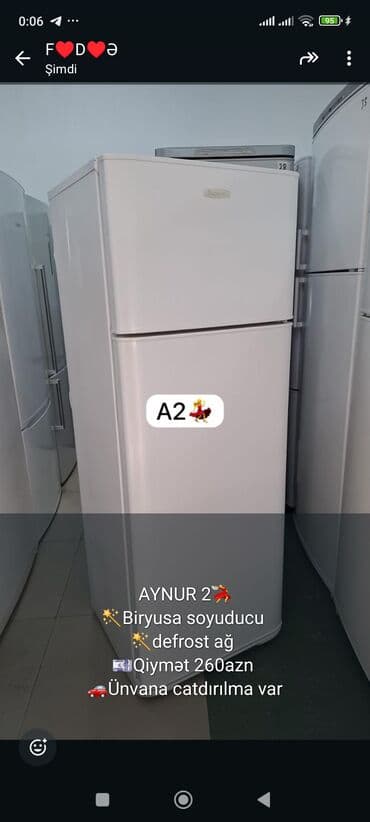 2 qapılı Biryusa Soyuducu Satılır, rəng - Ağ lalafo.az -da 2 qapılı Biryusa Soyuducu Satılır, rəng - Ağ