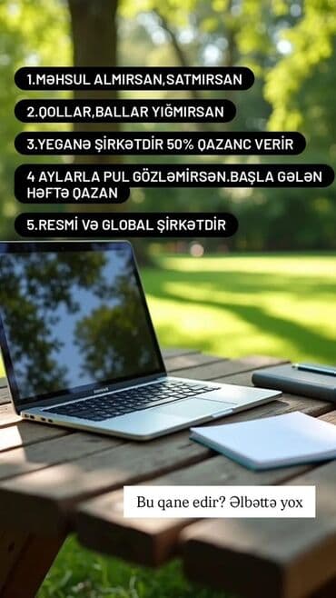Onlayn gəlir imkanı – rəsmi və qlobal şirkət - Məhsul almırsınız lalafo.az -da Onlayn gəlir imkanı – rəsmi və qlobal şirkət - Məhsul almırsınız