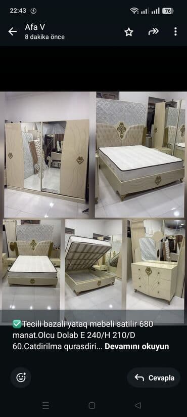 ✅Tecili bazali yataq mebeli satilir 680 manat.Olcu Dolab E 240/H 210/D lalafo.az -da ✅Tecili bazali yataq mebeli satilir 680 manat.Olcu Dolab E 240/H 210/D