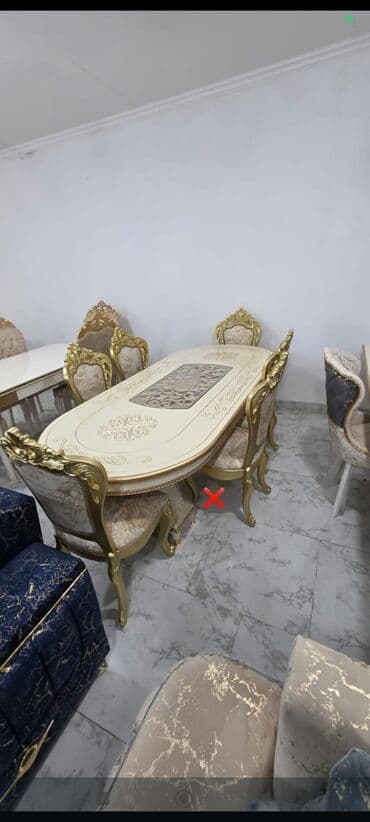 Qonaq otağı üçün, Açılmayan, Oval masa, 6 stul lalafo.az -da Qonaq otağı üçün, Açılmayan, Oval masa, 6 stul