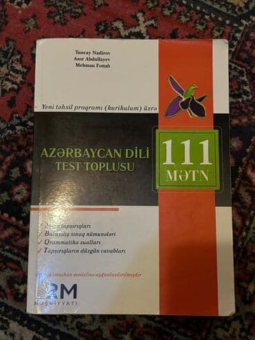 Məhsul: “Azərbaycan dili – Test Toplusu (111 mətn)” Xüsusiyyətlər: - lalafo.az -da Məhsul: “Azərbaycan dili – Test Toplusu (111 mətn)” Xüsusiyyətlər: -