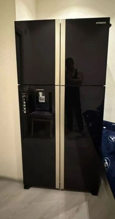Маслобойки: 4 двери Hitachi Холодильник Продажа, цвет - Черный, С диспенсером at lalafo.az — 1 Маслобойки: 4 двери Hitachi Холодильник Продажа, цвет - Черный, С диспенсером — 1
