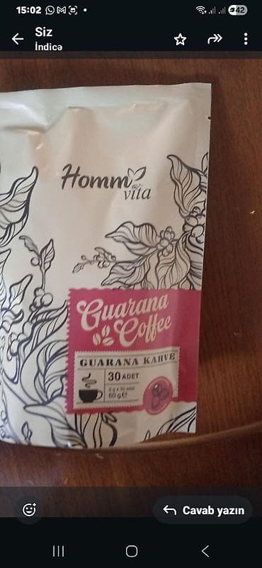 Homm Vita Guarana Coffee – guarana ekstraktı ilə zənginləşdirilmiş lalafo.az -da Homm Vita Guarana Coffee – guarana ekstraktı ilə zənginləşdirilmiş