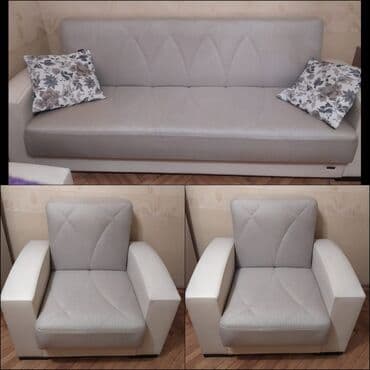 İşlənmiş, Divan, 2 kreslo, Bazalı, Açılan lalafo.az -da İşlənmiş, Divan, 2 kreslo, Bazalı, Açılan