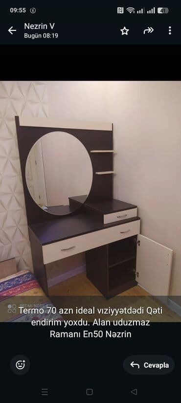 Termo 70 azn ideal vıziyyətdədi Qəti endirim yoxdu. Alan uduzmaz lalafo.az -da Termo 70 azn ideal vıziyyətdədi Qəti endirim yoxdu. Alan uduzmaz