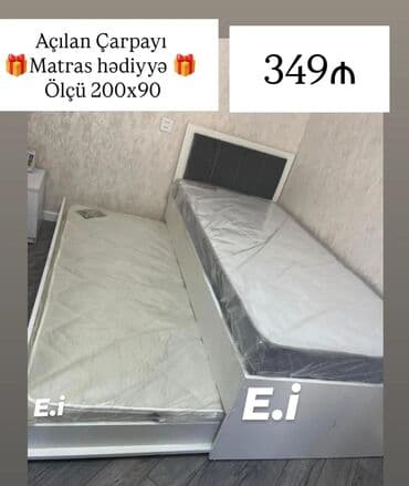 İkinəfərlik çarpayı, Bazasız, Matras ilə lalafo.az -da İkinəfərlik çarpayı, Bazasız, Matras ilə