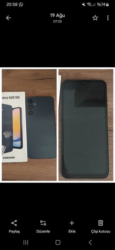 Samsung Galaxy A25, 256 GB, Face ID, Barmaq izi, Düyməli lalafo.az -da Samsung Galaxy A25, 256 GB, Face ID, Barmaq izi, Düyməli