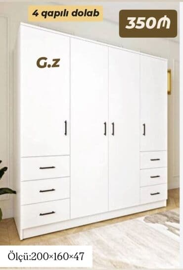 Açılan, 4 qapılı Düz dolab, Qarderob, paltar dolabı lalafo.az -da Açılan, 4 qapılı Düz dolab, Qarderob, paltar dolabı